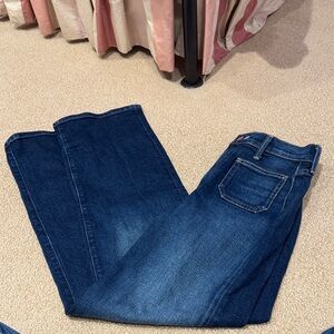 MOTHER denim “the Rambler Patch Pocket High Waist Straight Leg Jeans”
